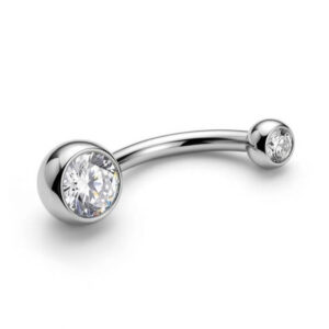 Navel White Cz 1.6mm